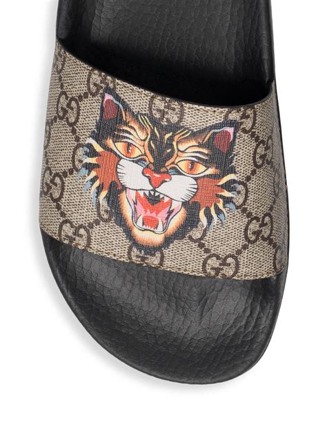 gucci pursuit cat slides|bloomingdale's gucci slides.